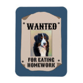 Gezocht voor het eten van huiswerk aangepaste hond magneet (Verticaal)