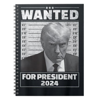 Gezocht voor President 2024 spiraal foto Notitiebo Notitieboek