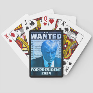 Gezocht voor President 2024 spiraal foto Notitiebo Pokerkaarten
