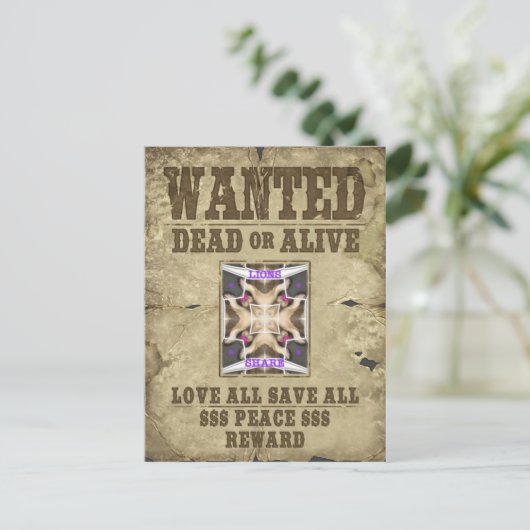 Gezocht Vrede, Liefde en Inspiratie: Verspreid Har Briefkaart (Staand voorkant)