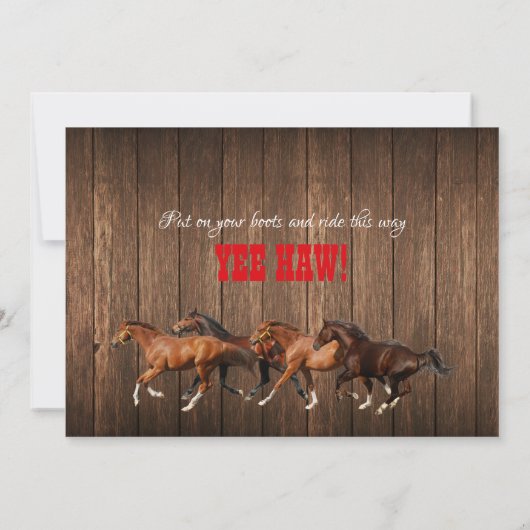 Gezocht Westerne cowboyuitnodiging Kaart (Achterkant)