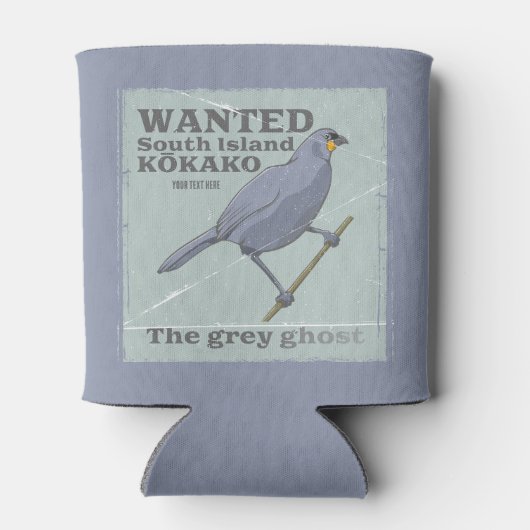 Gezocht Zuid-eiland Kokako Blikjeskoeler (Achterkant)