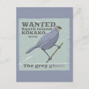 Gezocht Zuid-eiland Kokako Briefkaart