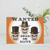 Gezochte doodskous of levende uitnodiging (Staand voorkant)