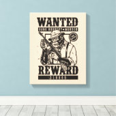 Gezochte gedrukte dodelijk of levende maffia canva canvas afdruk (Insitu (Houten vloer))