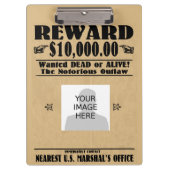 Gezochte Gezochte Dood of Alive Klembord (Voorkant)