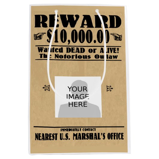 Gezochte Gezochte Dood of Alive Medium Cadeauzakje (Voorkant)