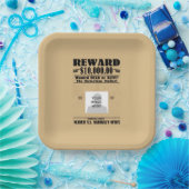 Gezochte Gezochte Dood of Alive Papieren Bordje (Feest)