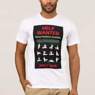 Gezochte hulp t-shirt