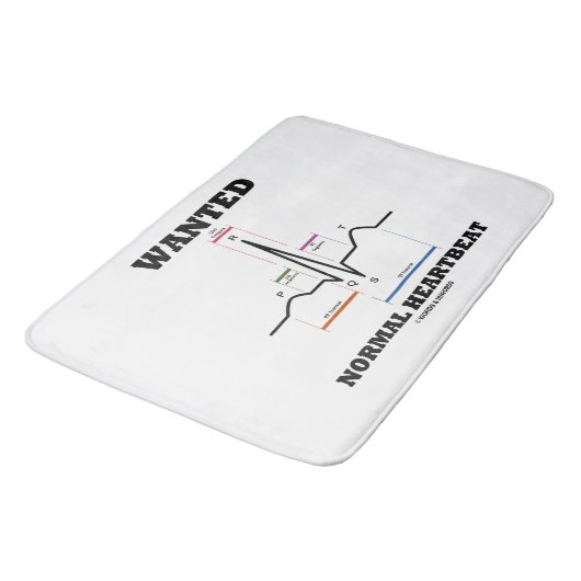 Gezochte normale hartslag Sinus Rhythm ECG EKG Badmat (Gekanteld)