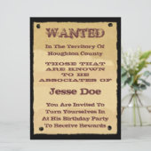 Gezochte Poster-uitnodigingen aan Westerne, niet-v Kaart (Staand voorkant)