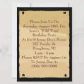 Gezochte Poster-uitnodigingen aan Westerne, niet-v Kaart (Achterkant)