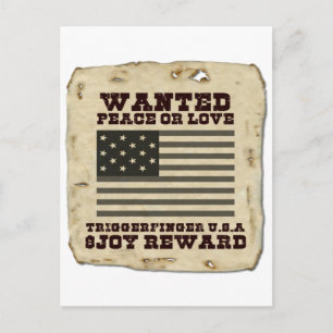 Gezochte vrede briefkaart