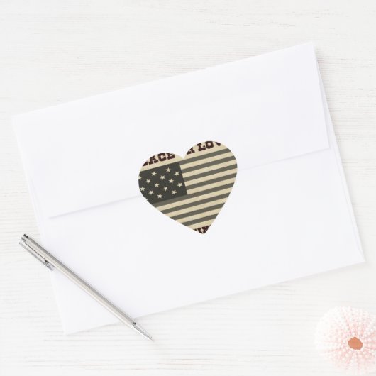 Gezochte vrede hart sticker (Envelop)