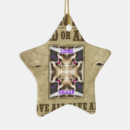 Gezochte vrede keramisch ornament (Rechts)