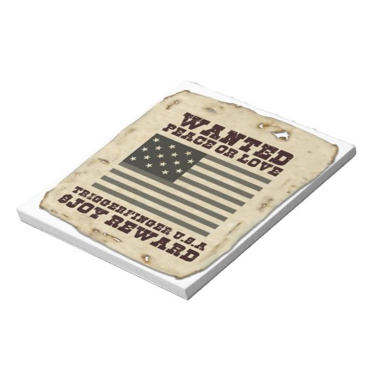 Gezochte vrede notitieblok (Gedraaid)