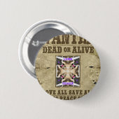 Gezochte vrede ronde button 5,7 cm (Voorkant /achterkant)