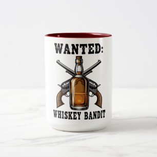 Gezochte Whiskey Bandiet Tweekleurige Koffiemok