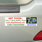 Gezond gewichtsverlies water bumpersticker (Op auto)