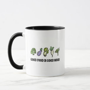 gezond Gezegde goed eten is goed humeur eet gezond Mok