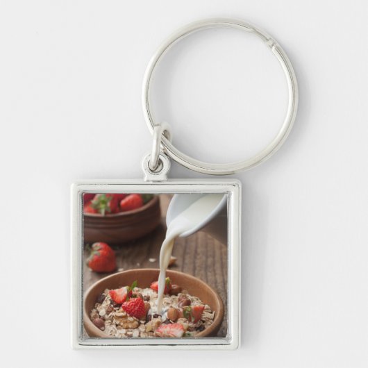 Gezond ontbijt sleutelhanger (Voorkant)