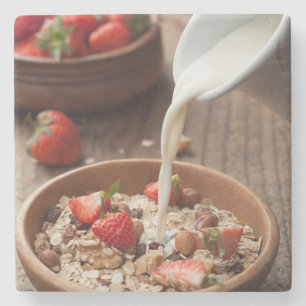 Gezond ontbijt stenen onderzetter