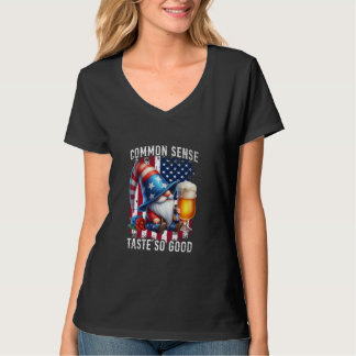 Gezond verstand Smaak Zo Goed Gnome Bier 4 Juli T-shirt
