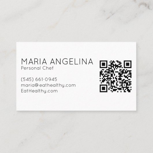 Gezonde Chef Nutritionist Modern Veggies Visitekaartje (Achterkant)