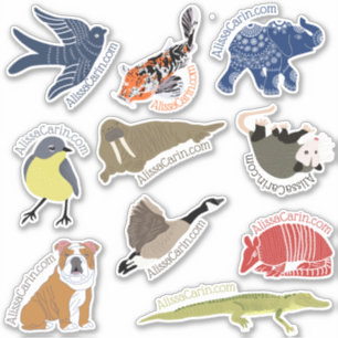 Gezonde dieren gepersonaliseerde "Die Cut"-sticker Sticker