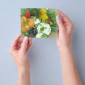 Gezonde eetachtergrond flyer (Hand)