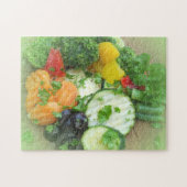 Gezonde eetachtergrond legpuzzel (Horizontaal)