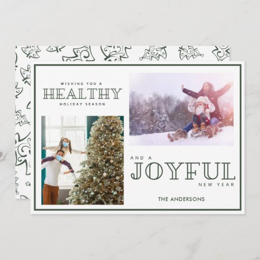 Gezonde feestdag met kerstmis (Voorkant / Achterkant)