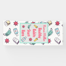 Gezonde gewoonten beginnen hier, school verpleegst spandoek