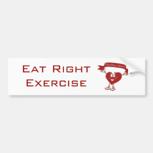 Gezonde hartwelzijnsbewust man cardiologie bumpersticker