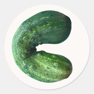 Gezonde komkommer - Eet vers voedsel! Ronde Sticker