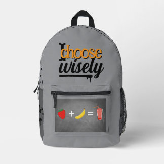 Gezonde levensstijl ontwerp bedrukte rugzak