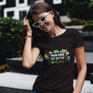 Gezonde voeding en fitness t-shirt