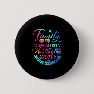 Gezondere vakantie Huntington 2026 Palmboom cadeau Ronde Button 5,7 Cm