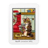 Gezondheid Bewuste Kitty Kat Grappig Custom Magneet (Verticaal)