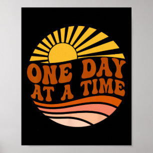 Gezondheid Bewustzijn Een Dag Op Een Tijd Retro Zo Poster