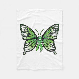 Gezondheid Bewustzijn Groen Lint Vlinder Fleece Deken