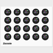 Gezondheid Bewustzijn Nog Levend Semicolon Rainbow Ronde Sticker (Vel)