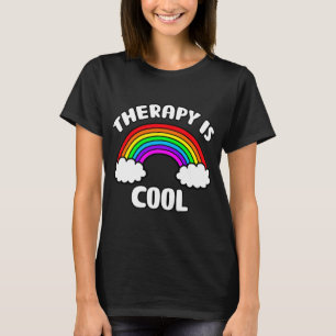 Gezondheid Bewustzijnstherapie is Cool Rainbow T-shirt