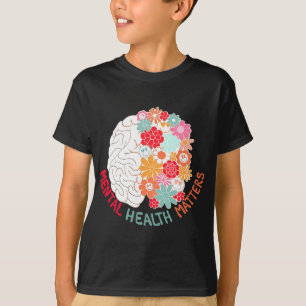 Gezondheid Bloem Hersenen Zelfmoord Bewustwording T-shirt