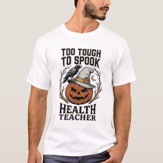 Gezondheid Docent Halloween Shirt Vintage Gegravee