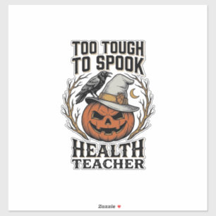 Gezondheid Docent Halloween Shirt Vintage Gegravee Sticker