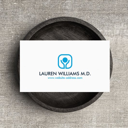 Gezondheid en Wellness Logo op Wit Visitekaartje