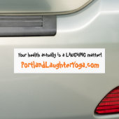 Gezondheid is een lachwekkende zaak! bumpersticker (Op auto)