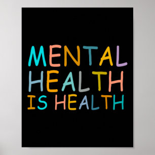 Gezondheid is gezondheidsbesef van geestelijke gez poster