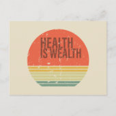 Gezondheid is rijkdom feestdagenkaart (Voorkant)
